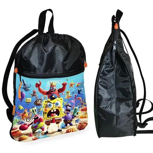 Шкільний рюкзак дитячий Губка Боб + Сумка для взуття спортивної форми рюкзак-мішок для хлопчика (01686) - фото 2