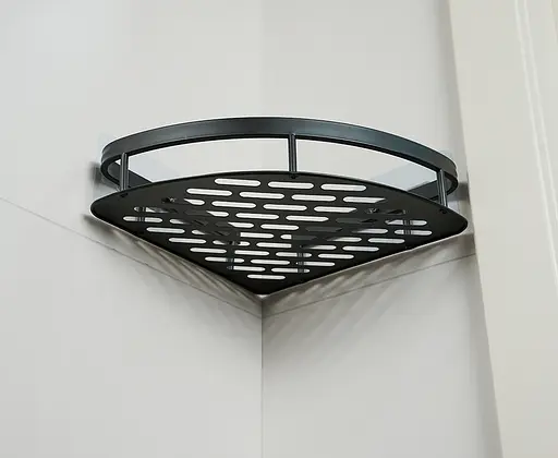 Набір металевих полиць для ванної кімнати Fabrika OPAL 2 шт чорні+подарунок йоржик для унітазу Fabrika PRACTIС White - фото 10