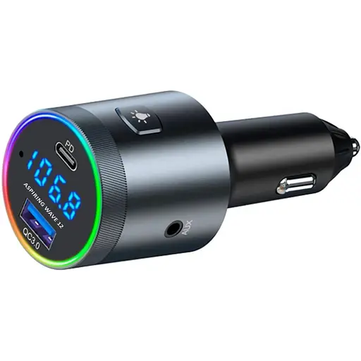 Автомобільний FM-трансміттер Aspiring Wave 12 48W PD LED/Bluetooth/microSD/QC3.0,USB-C 30W - фото 5