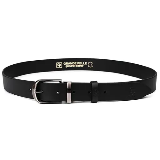 Ремінь шкіряний Grande Pelle чорний 120х3.5х0.5 см acs0032044 - фото 2