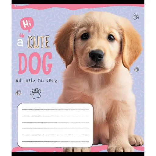 Зошит учнівський "Милий цуценя" Leader 012-520132L-4 в лінію, 12 аркушів - фото 1