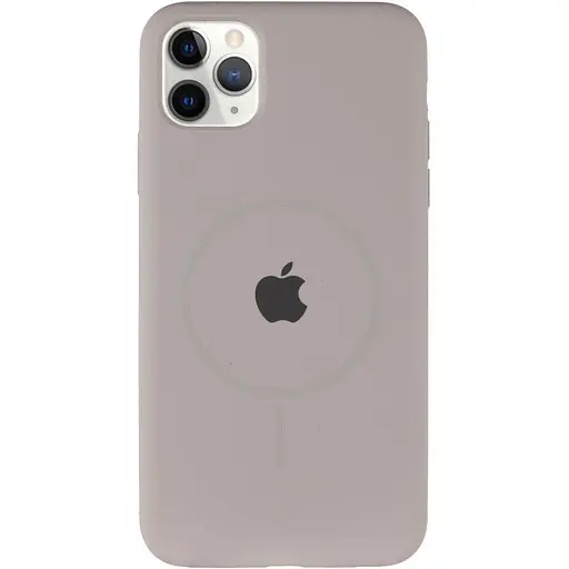 Чехол Epik Silicone Case Full Protective AA with MagSafe для Apple iPhone 11 Pro Max 6.5 Серый/Light Grey - фото 2