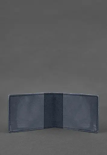 Кожаная обложка для удостоверения министерства обороны темно-синяя - фото 3