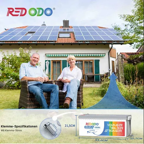 Аккумулятор Redodo 2,56kWh LiFePO4 (24V 100Ah) - фото 9