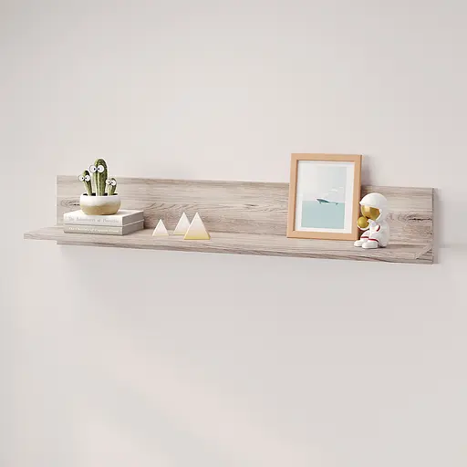 Полка открытая MebelStar Лилу 110x22x20 см Аляска серый (MBS-1353) - фото 2