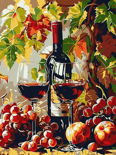 Набор для росписи по номерам Осеннее вино, 30x40 см, КНО5705