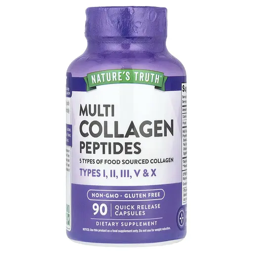 Колагенові пептиди Nature's Truth Multi Collagen Peptides 90 капсул швидкого вивільнення