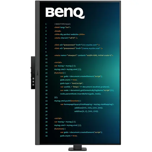 TFT 31.5" BenQ RD320UA, 4K, IPS, 2xHDMI, DP, USB-C, Pivot, колонки, сірий - фото 6