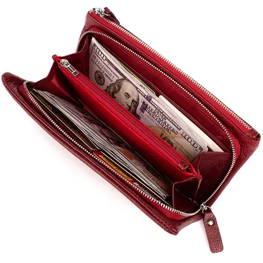 Женский кожаный кошелек-клатч ST Leather 20.8х10х2 см acs0015267 - фото 5