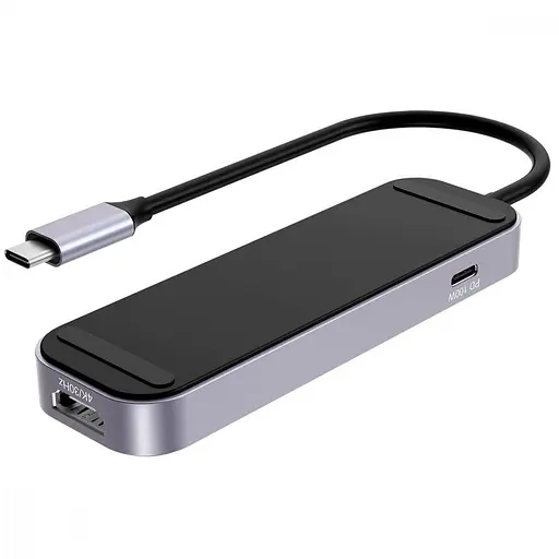 USB-хаб Type-C-хаб Proove Shadow (2*USB3.0 + Type-C + PD100W + HDMI) темно-серый (HBSW10221205) - фото 4