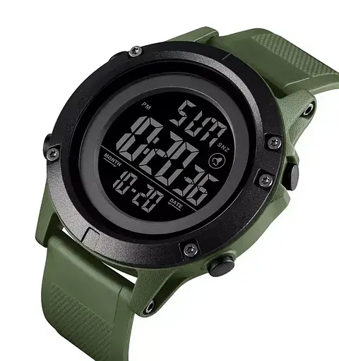 Мужские спортивные часы Skmei 1508 (Зеленый с черным) - фото 3