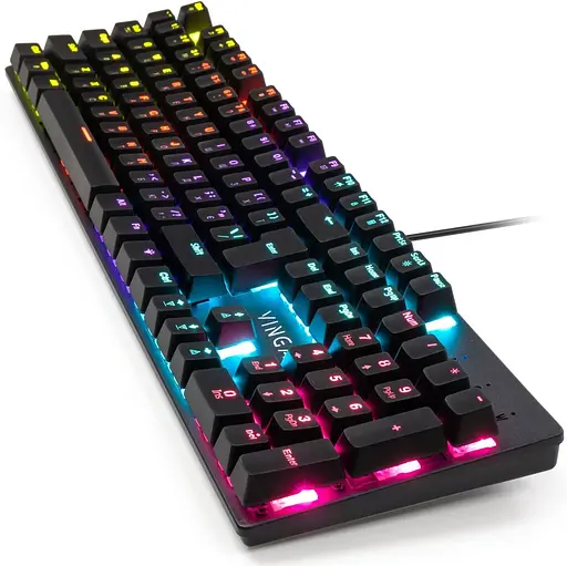 Клавіатура Vinga KBGM-100 LED Blue Switch USB Black (KBGM-100 Black) - фото 2