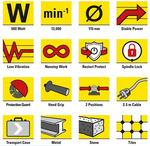 Угловая шлифмашина Trotec PAGS 10-115 + кейс (4440000305) - фото 8