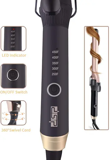 Плойка для завивки волос DSP 20106 керамика 19 мм Черный - фото 6