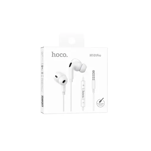 Навушники HOCO M101 Pro Crystal sound wire-controlled earphones with microphone White - фото 4