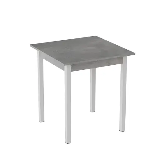 Стіл кухонний Ferrum-decor Дієго 75x90x90 Білий ДСП Бетон 16мм (FRD-105579)