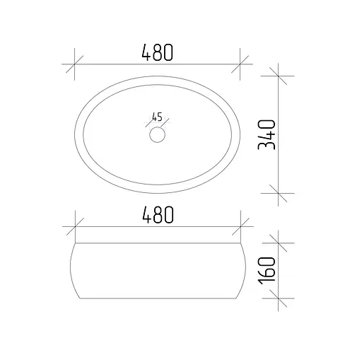 Умивальник VBI Veneto white накладний VBI-012800, Білий - фото 7