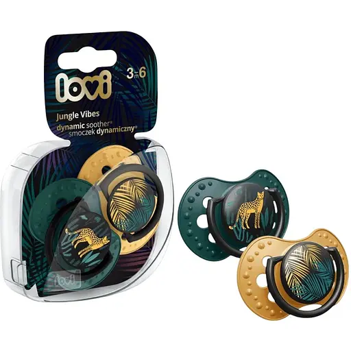 Пустышка силиконовая динамическая LOVI Jungle Vibes Boy 3-6 месяцев 2 шт. (22/902boy) - фото 4