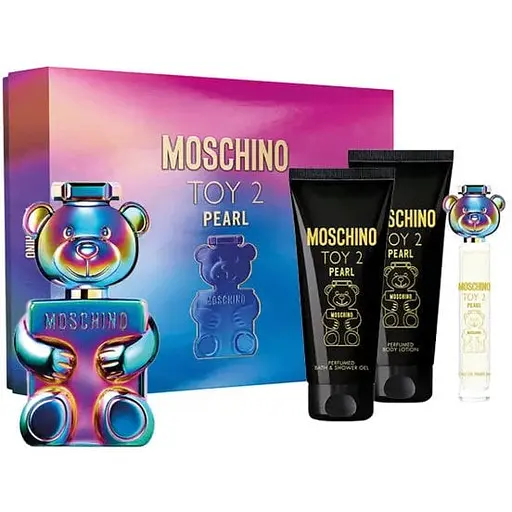 Набор Moschino Toy 2 Pearl 100 мл 100 мл лосьон для тела 100 мл гель для душа мини - фото 1