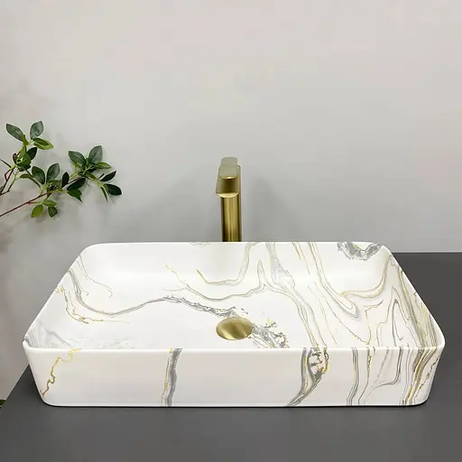 Умивальник VBI Triest stains matt накладний VBI-012705, Мармур - фото 1