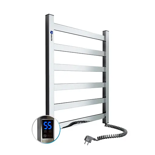 Электрический полотенцесушитель Navin Авангард 480x600 Sensor правый с таймером 10-028053-4860, Хром, Правое, Электронный - фото 1
