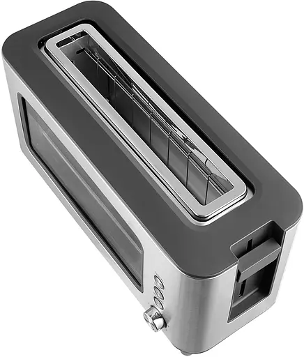 Тостер Sencor 1200 Вт підігрів розморожування з віконцем нерж. сталь сіро-чорний - фото 8