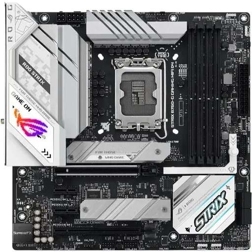 Материнская плата Asus Rog Strix LGA1700, B760-G Gaming WIFI, B760, 4xDDR5, Int.Video(CPU), 4xSATA3, 2xM.2, 1xPCI-E 16x 5.0, 1xPCI-E 16 4.0, S1220A, Intel 2.5Gb, WiFi 6, Bluetooth 5.3, 7xUSB3.2/6xUSB2.0, HDMI/DP, ATX