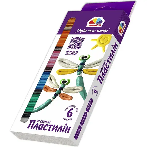 Набор воскового пластилина Гамма Творчество 6х72 г перламутровый со стеком   - фото 1