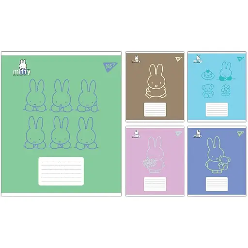 Зошит учнівський "Miffy Bunny Yes 767617 12 аркушів 1 шт. в асортименті - фото 1