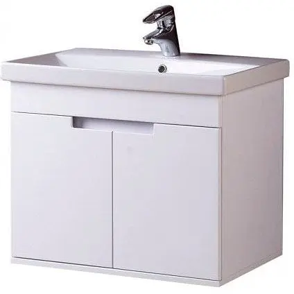 Тумба Мойдодир Смарт 80 підвісна Білий з умивальником Como Білий - фото 1