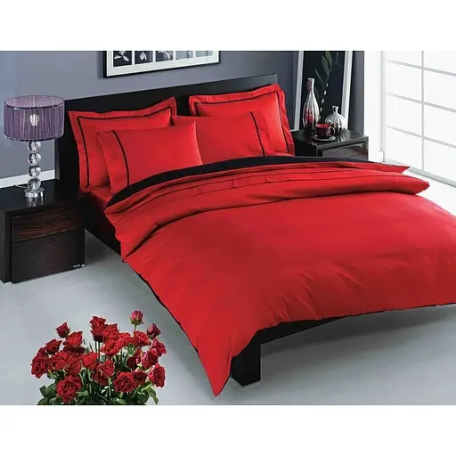 Комплект постільної білизни TAC Prestige Red Євро Червоний 000229935