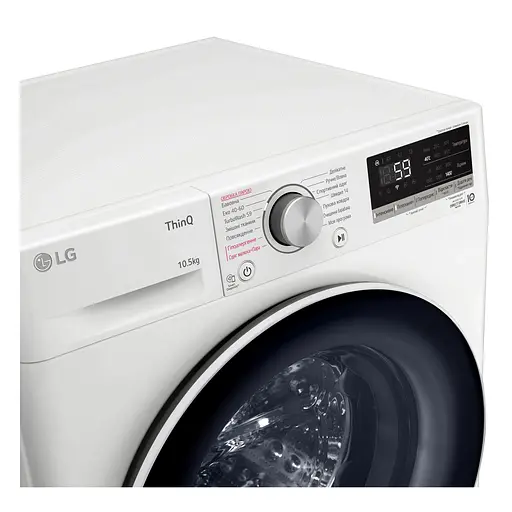 Стиральная машина LG фронтальная 105 кг 1400 A+++ 57 см дисплей пара инвертор белый - фото 9