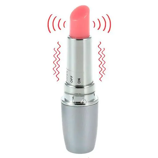 Мини-вибратор «Помада» для клиторальной стимуляции 4 см Металлик