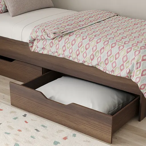 Кровать односпальная MebelStar Лилу с ящиками 90x200 см Дуб янтарный (MBS-1348) - фото 2