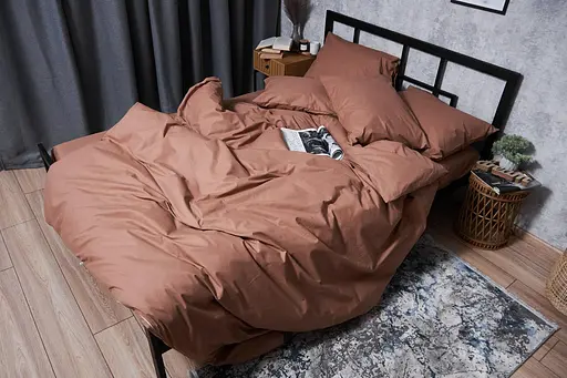 Комплект постельного белья Moon&Star Бязь Gold Люкс Light Brown полуторный евро 160х220 наволочки 2х70х70 - фото 5