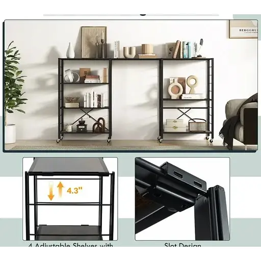 Стелаж Costway Scooby складаний в стилі Loft - фото 8