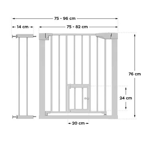 Барьер межкомнатный-лестничный Tulano Guardian 2.0 White 75-96 см - фото 8
