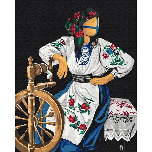 Картина за номерами Мотанка з прялкою Valeriya Macarenco Brushme 40x50 см кольорова 000277342