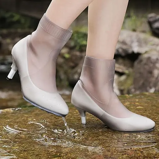 Бахилы на обувь резиновые под каблук 907 Gray (17558) - фото 5