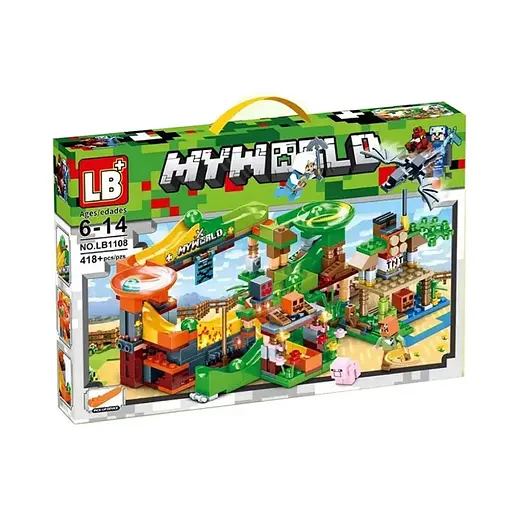 Конструктор My World Minecraft Битва с драконом, LB1108, 418 деталей