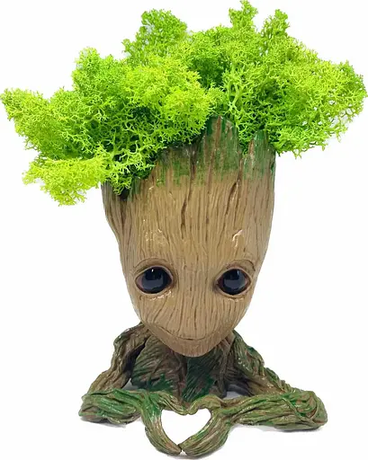 Кашпо горшочек со стабилизированным мхом Грут Groot G2