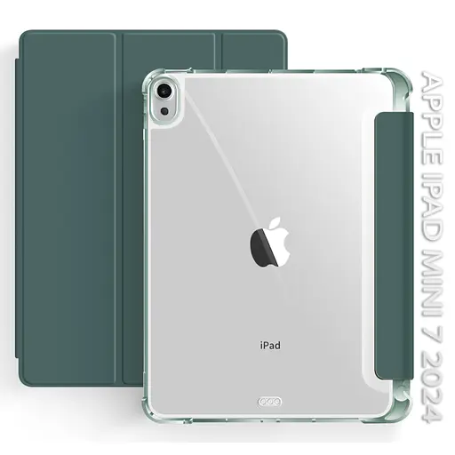 Чехол для планшета BeCover Soft Edge with Apple Pencil Holder iPad Mini 7 2024 Dark Green 712466 - фото 1