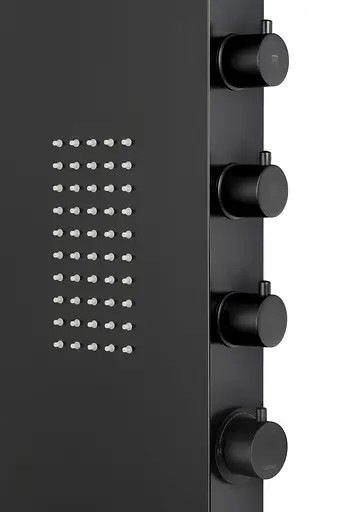 Душова панель Corsan Duo black LED A777MBLLED, Чорний матовий - фото 3