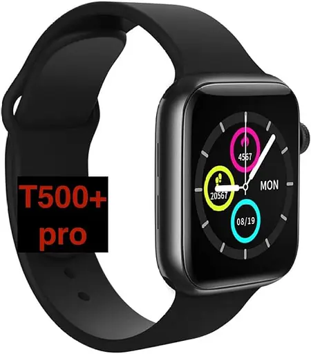 Умные сенсорные смарт-часы T500+ Pro Black (16081) - фото 3