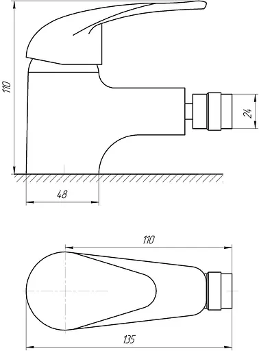 Смеситель для биде EcoMix E-GEZ-106 Хром - фото 5
