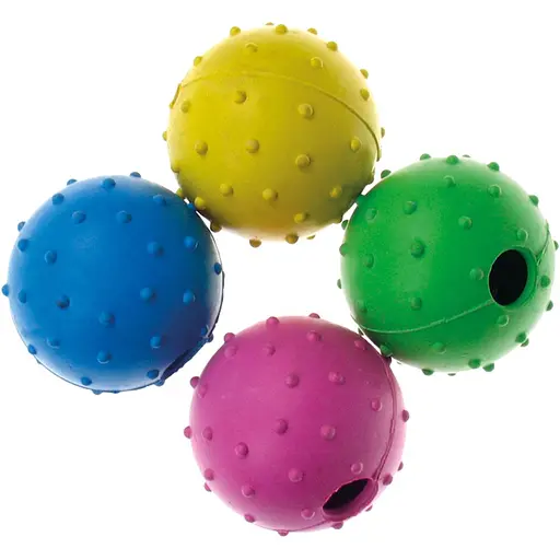 Игрушка для собак Tatrapet Dental Gum мячик резиновый с колокольчиком 5 см в ассортименте