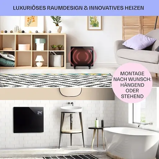 Конвекторний обігрівач Klarstein Bornholm 1000 Вт чорний (10031981)  - фото 5