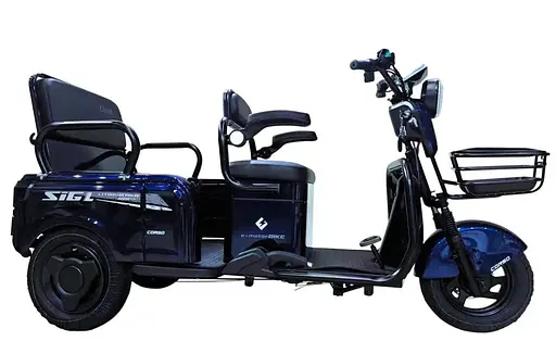 Электроскутер Трехколесный Corso "SiG-8 PRO" (1200W, 72V,28Ah) Синий - фото 2