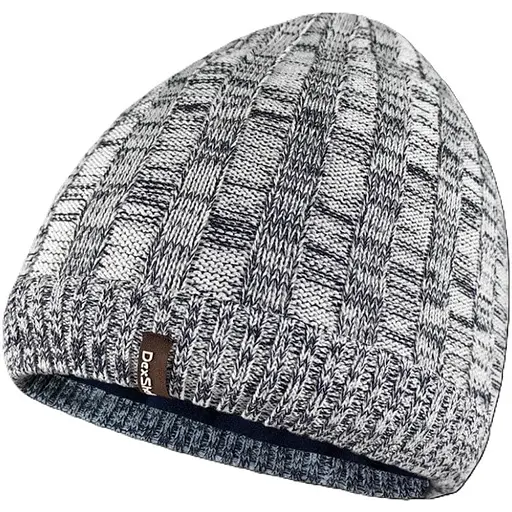 Шапка водонепроницаемая DexShell Heathered Rib Knit Beanie Белый/Серый (1047-DH32405MBL)