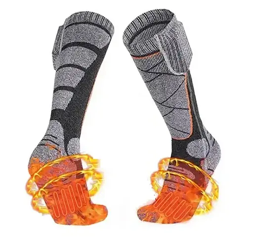 Шкарпетки з підігрівом ZBHSWZ02 з блоком живлення 4000mAh 38-44р. (Сірі з чорним)